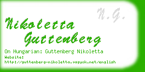 nikoletta guttenberg business card